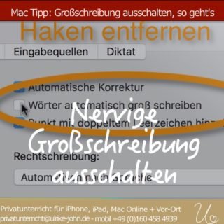 Großschreibung ausschalten, so geht's