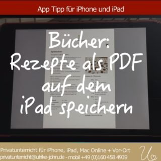 Rezepte als PDF auf iPad iPhone speichern