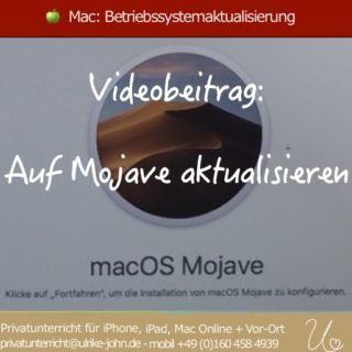Videobeitrag auf Mojave aktualisieren
