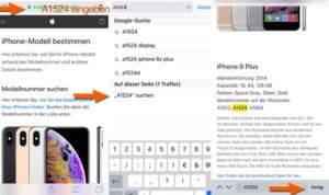 iPhone iPad Modellnummer bestimmen