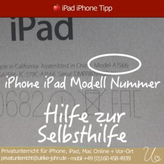 iPhone iPad Modellnummer finden