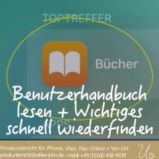 iPhone iPad Benutzerhandbuch mit der App Bücher lesen.