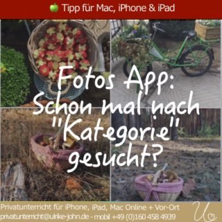 Fotos App: nach Kategorie suchen