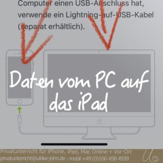 Daten vom PC auf iPad, iPhone laden
