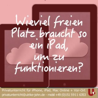 freier Speicherplatz auf iPhone + iPad