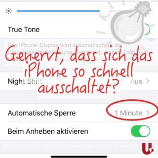 iPhone iPad Abschaltung ausstellen