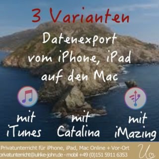 Daten vom iPhone, iPad auf dem Mac speichern.